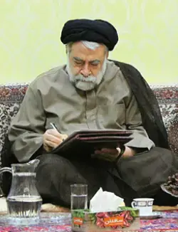 عکس سید محمد محسن طهرانی در مراسم ازدواج یکی از شاگردان