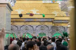 عکس ضریح امام حسین از نمای نزدیک در شلوغی جمعیت