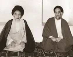 عکسی کمیاب از علامه طباطبایی در کنار آیت الله میلانی