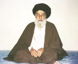 عکس آیت الله سید عبدالکریم کشمیری در کهنسالی