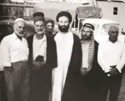 عکس جوانی علامه طهرانی در کنار مرحوم حداد در کربلا