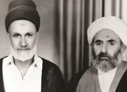 عکس کمیاب از سید هاشم حداد کنار علامه انصاری لاهیجی