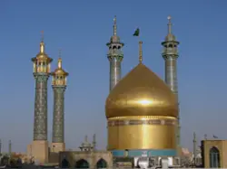 عکس گنبد و گلدسته های حرم حضرت معصومه